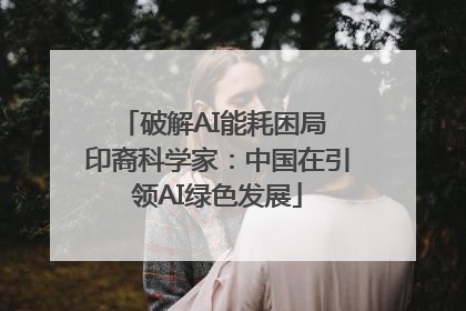 破解AI能耗困局 印裔科学家：中国在引领AI绿色发展